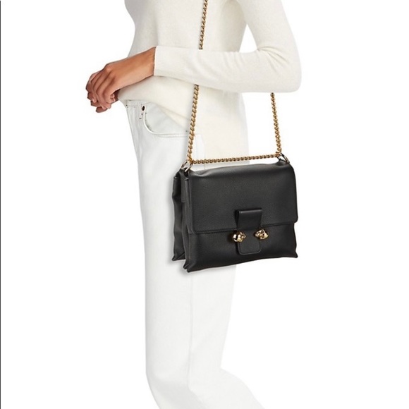 Alexander McQueen Twin Skull Leather Crossbody Bag - Picture 2 of 5